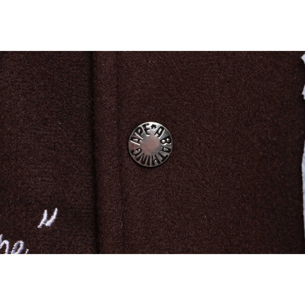 BAPE baseball jacket brown