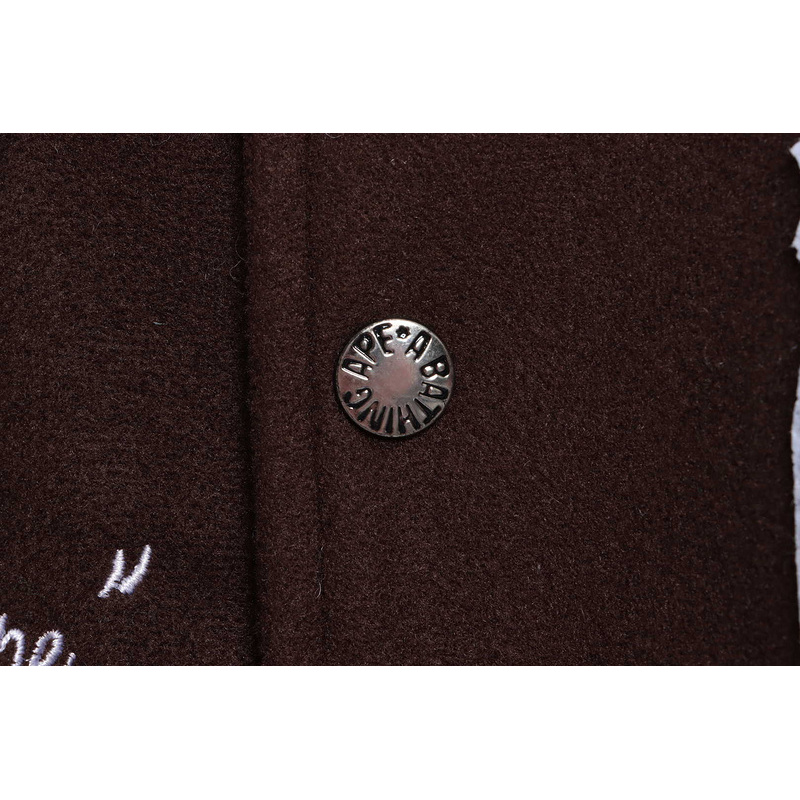 BAPE baseball jacket brown