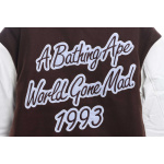 BAPE baseball jacket brown