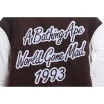 BAPE baseball jacket brown