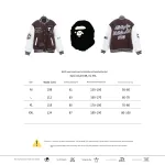 BAPE baseball jacket brown