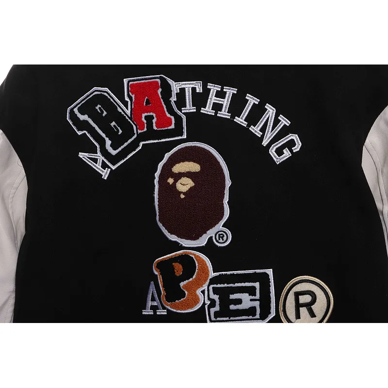BAPE graphic baseball jacket