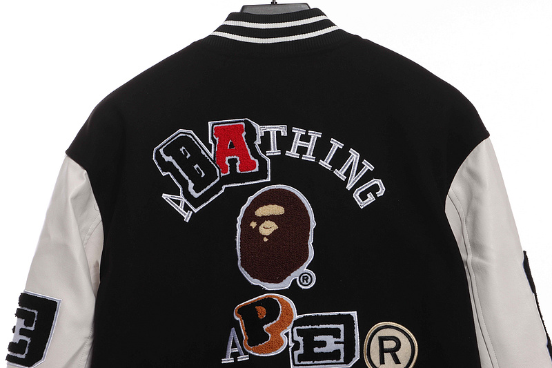 BAPE graphic baseball jacket