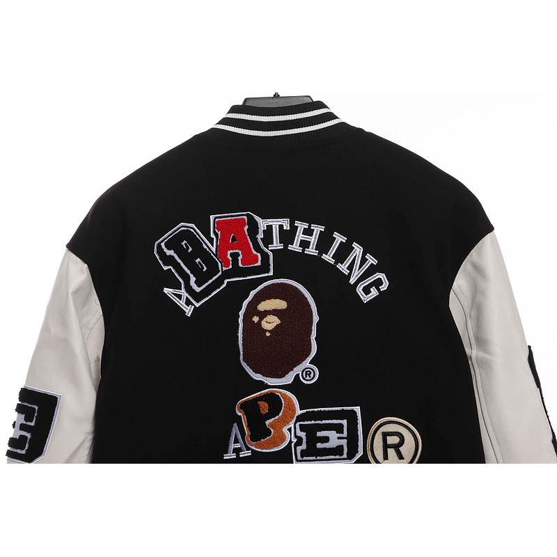 BAPE graphic baseball jacket