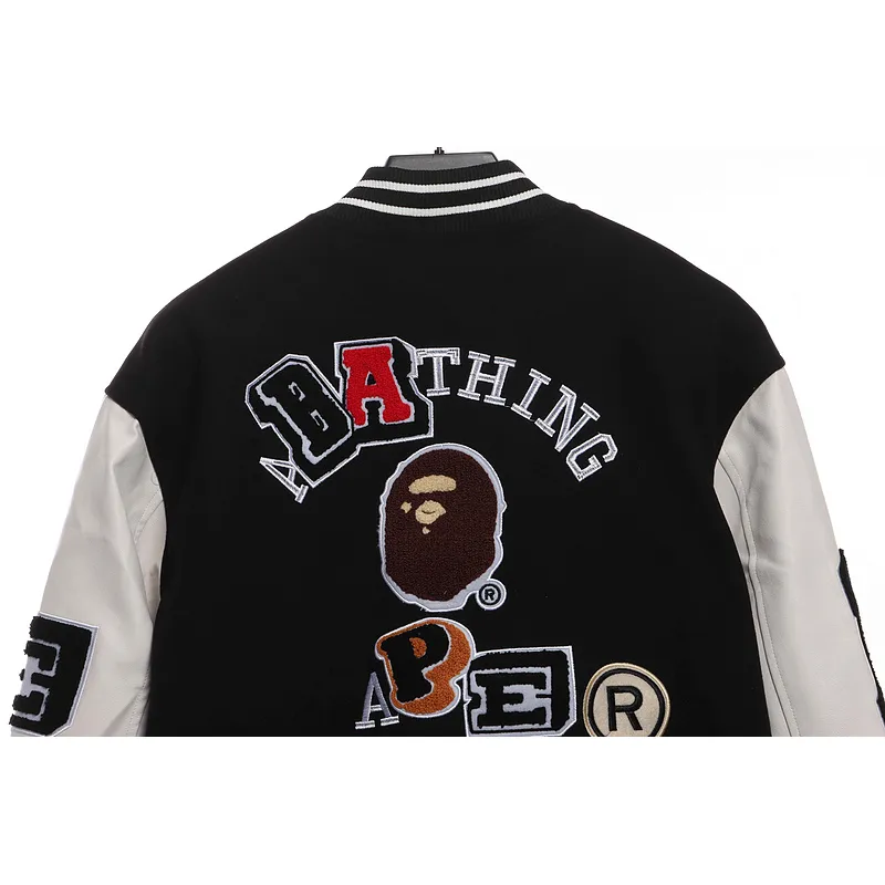 BAPE graphic baseball jacket