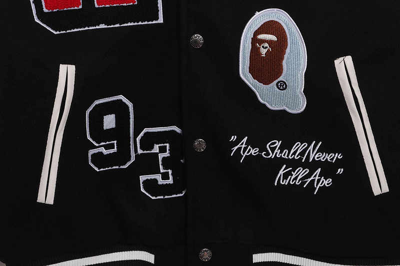 BAPE graphic baseball jacket