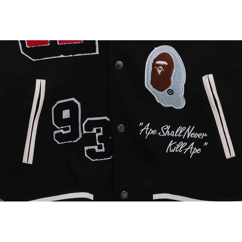 BAPE graphic baseball jacket