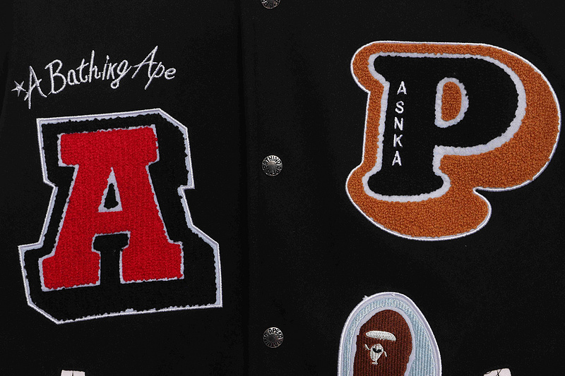 BAPE graphic baseball jacket