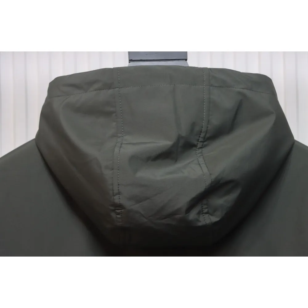Burberry Arm Warhorse Logo Hooded Jacket Plus Cotton Dark Green/Black