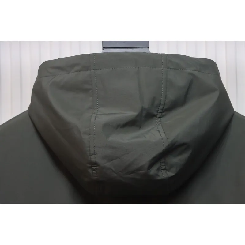 Burberry Arm Warhorse Logo Hooded Jacket Plus Cotton Dark Green/Black