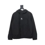Burberry Arm Warhorse Logo Hooded Jacket Plus Cotton Dark Green/Black