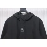 Burberry Arm Warhorse Logo Hooded Jacket Plus Cotton Dark Green/Black