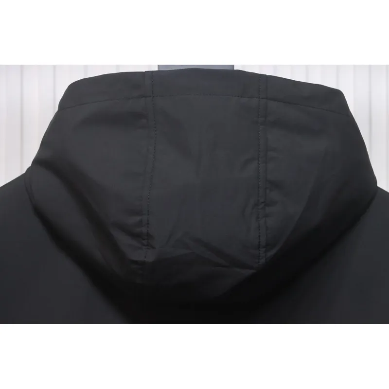 Burberry Arm Warhorse Logo Hooded Jacket Plus Cotton Dark Green/Black