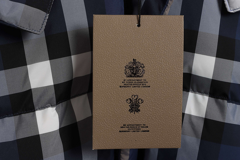 Burberry Blue Check Classic Down Jacket