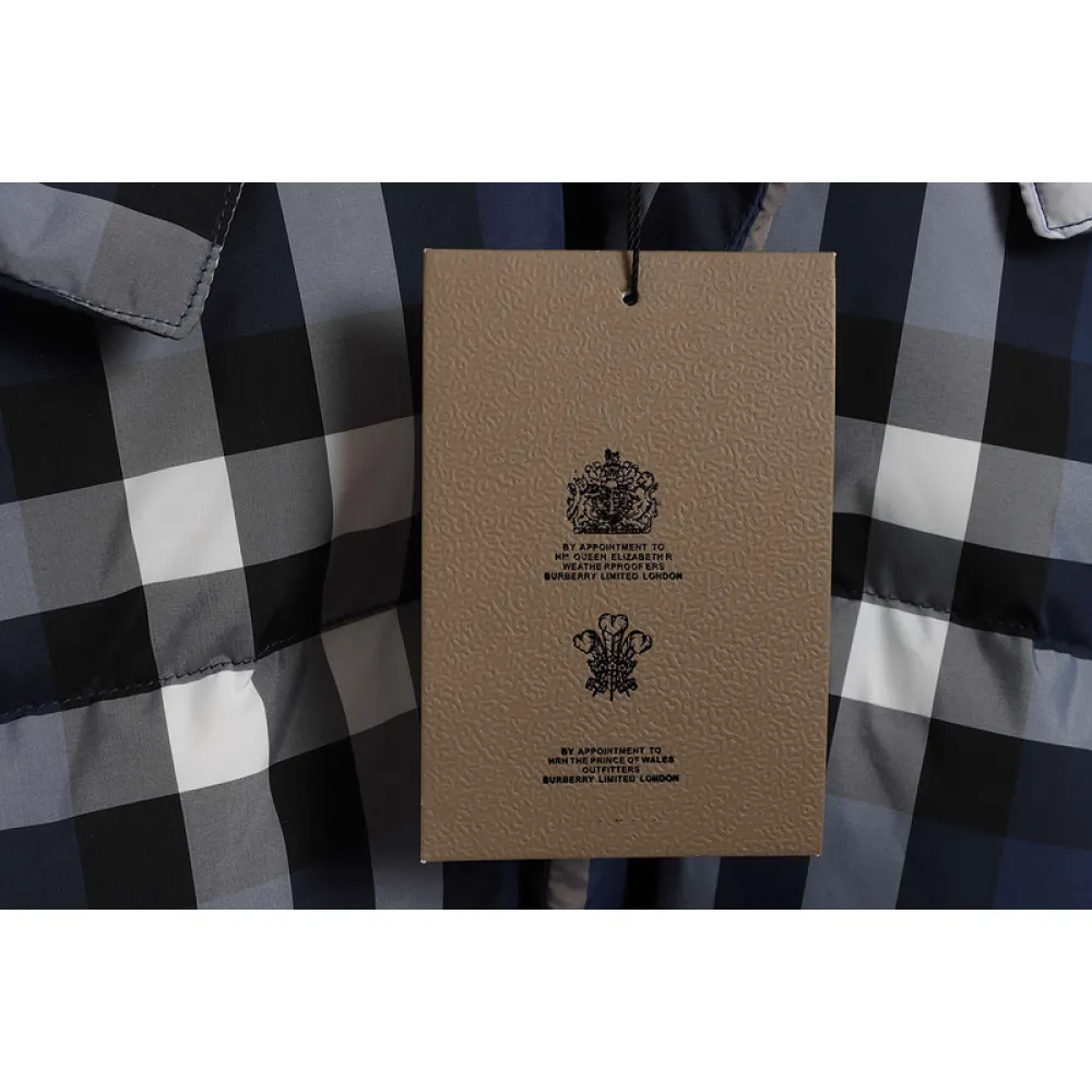 Burberry Blue Check Classic Down Jacket