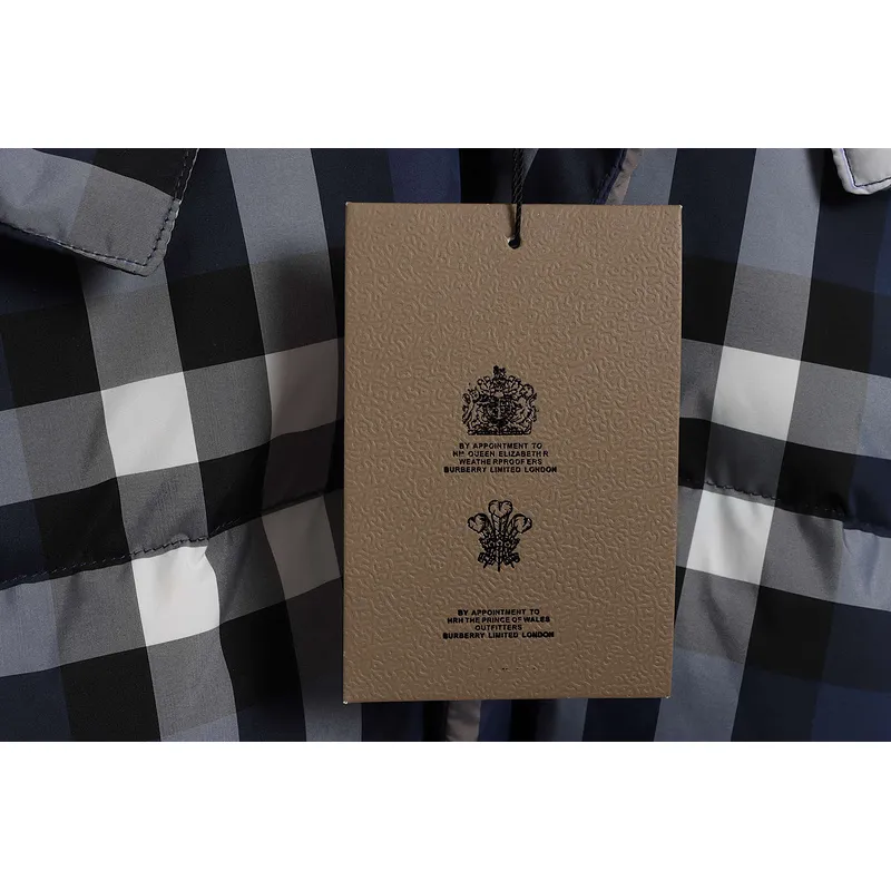 Burberry Blue Check Classic Down Jacket