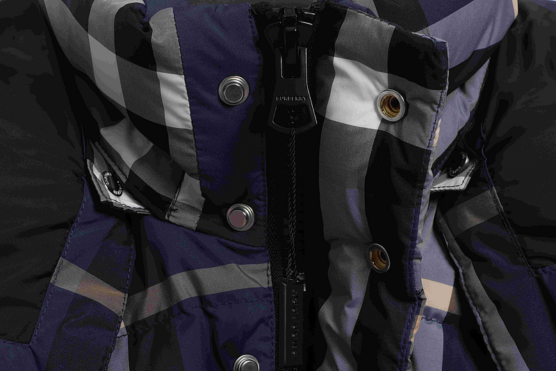 Burberry Blue Check Classic Down Jacket