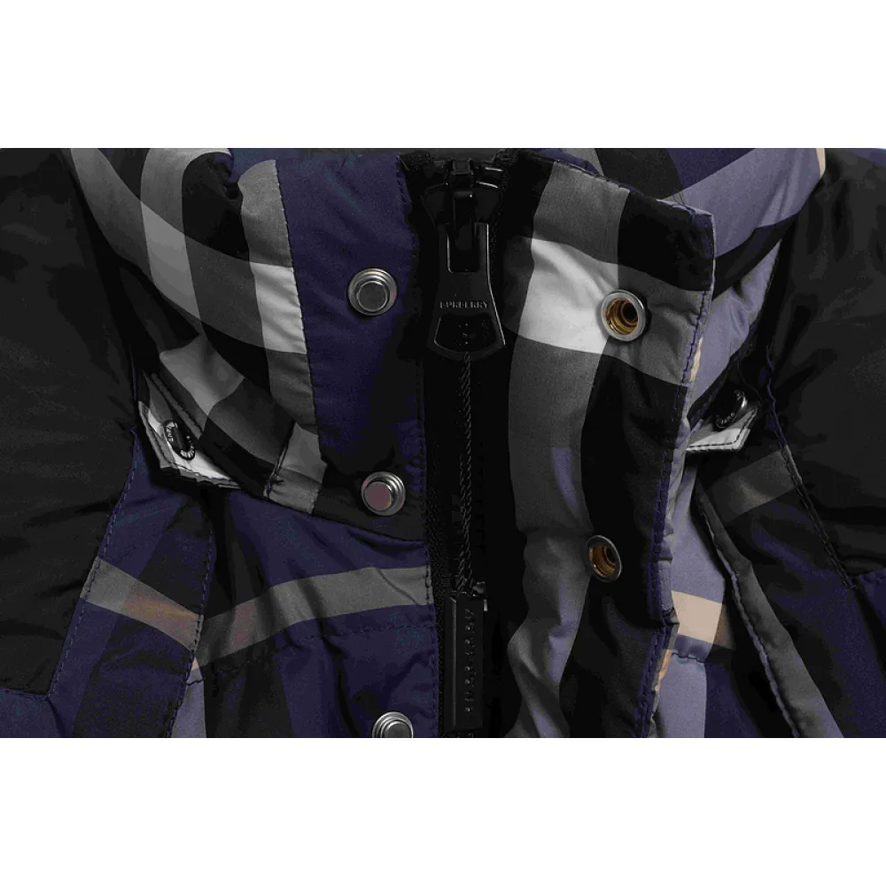 Burberry Blue Check Classic Down Jacket