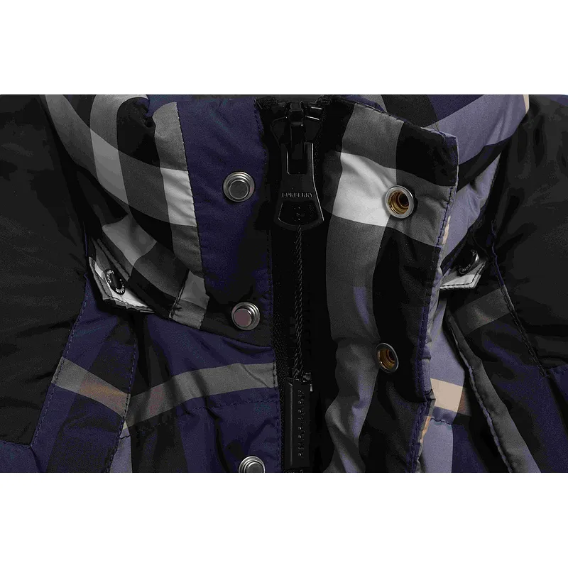 Burberry Blue Check Classic Down Jacket