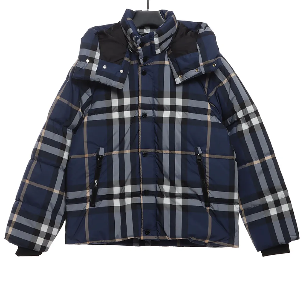 Burberry Blue Check Classic Down Jacket