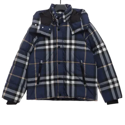Burberry Blue Check Classic Down Jacket 01