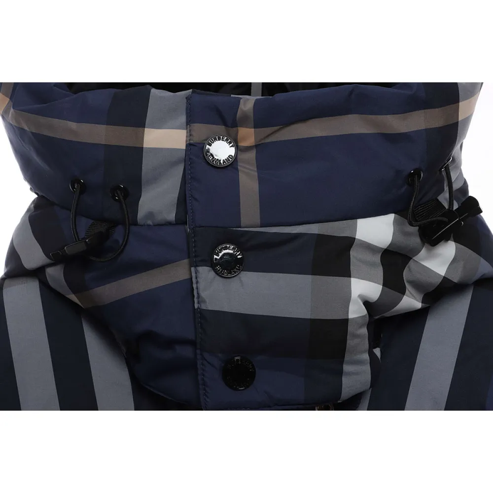 Burberry Blue Check Classic Down Jacket