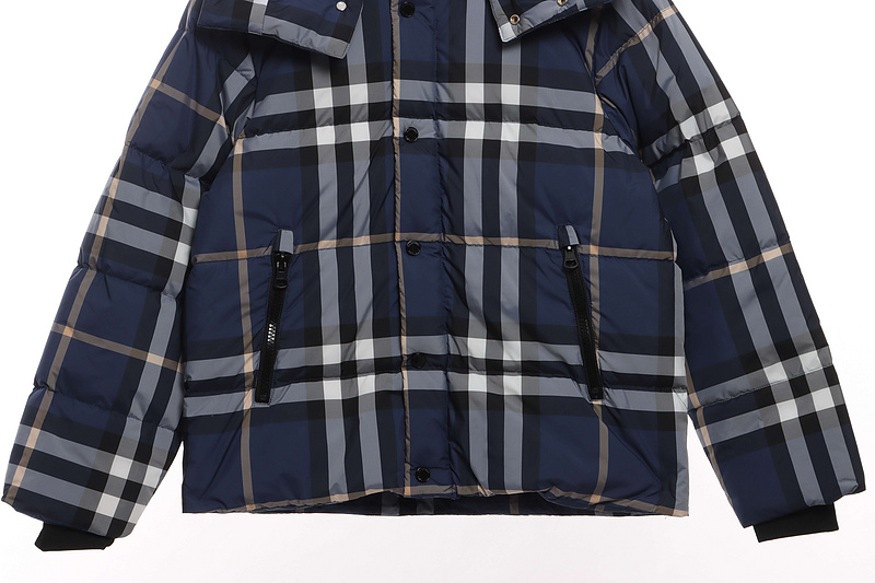 Burberry Blue Check Classic Down Jacket