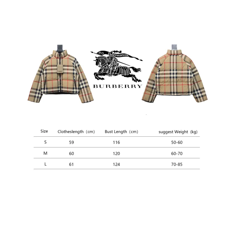 Burberry Classic Check Short Down Jacket