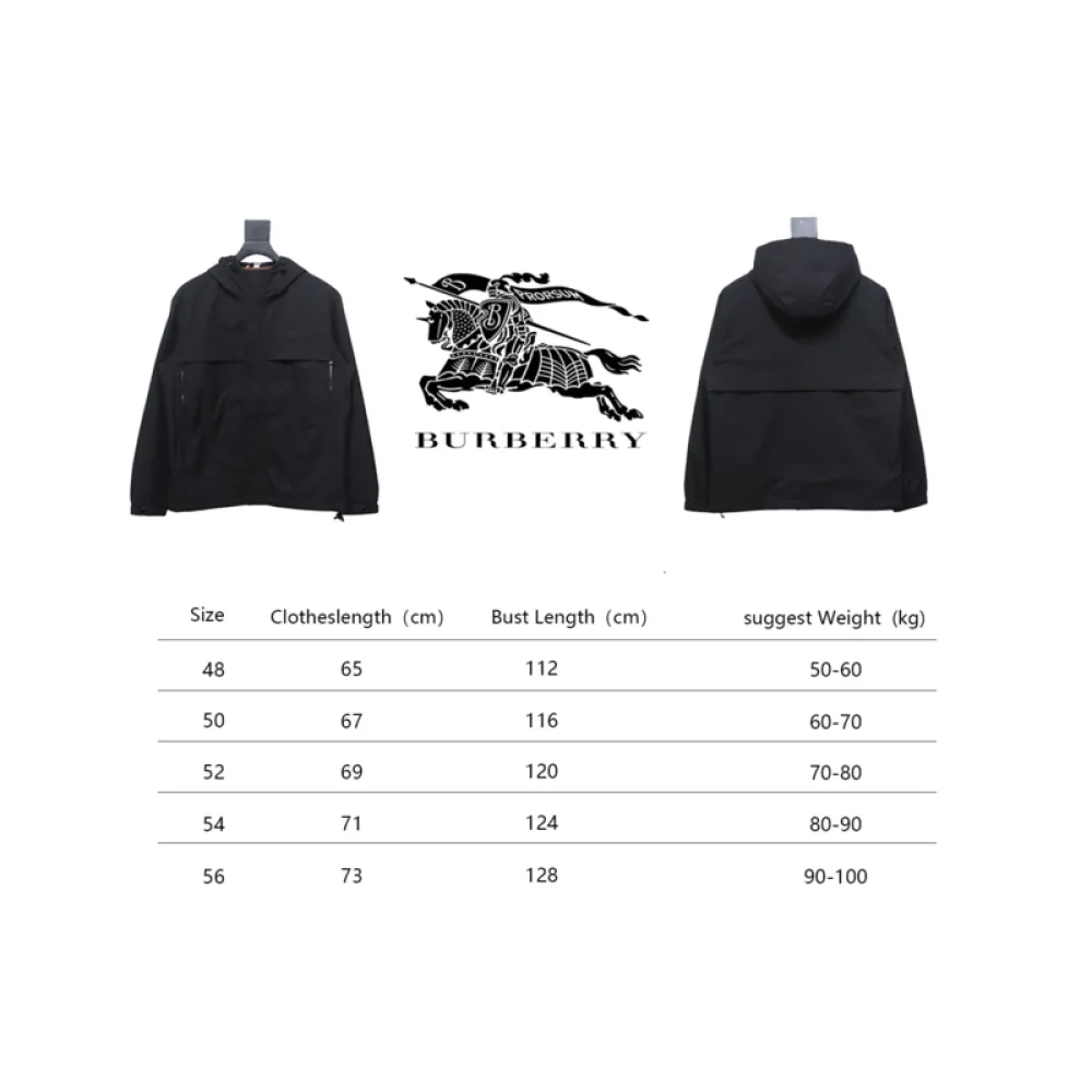 Burberry Fake chest pocket embroidered warhorse plus cotton hooded jacket