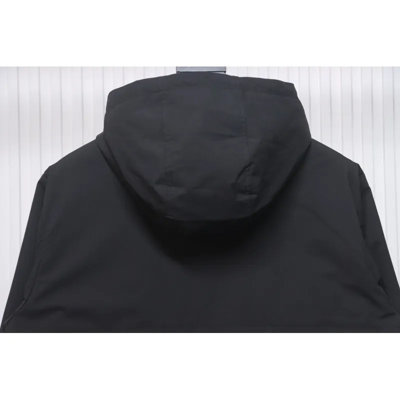 Burberry Fake chest pocket embroidered warhorse plus cotton hooded jacket