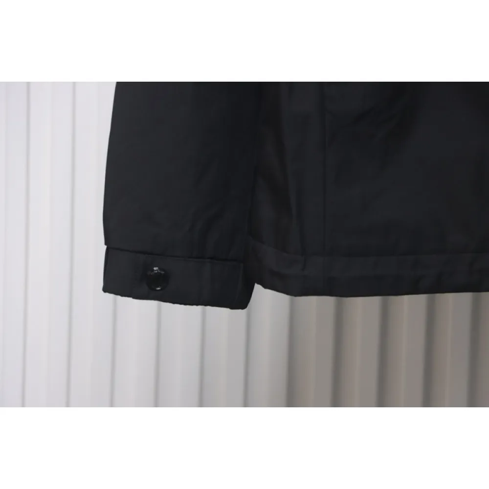 Burberry Fake chest pocket embroidered warhorse plus cotton hooded jacket