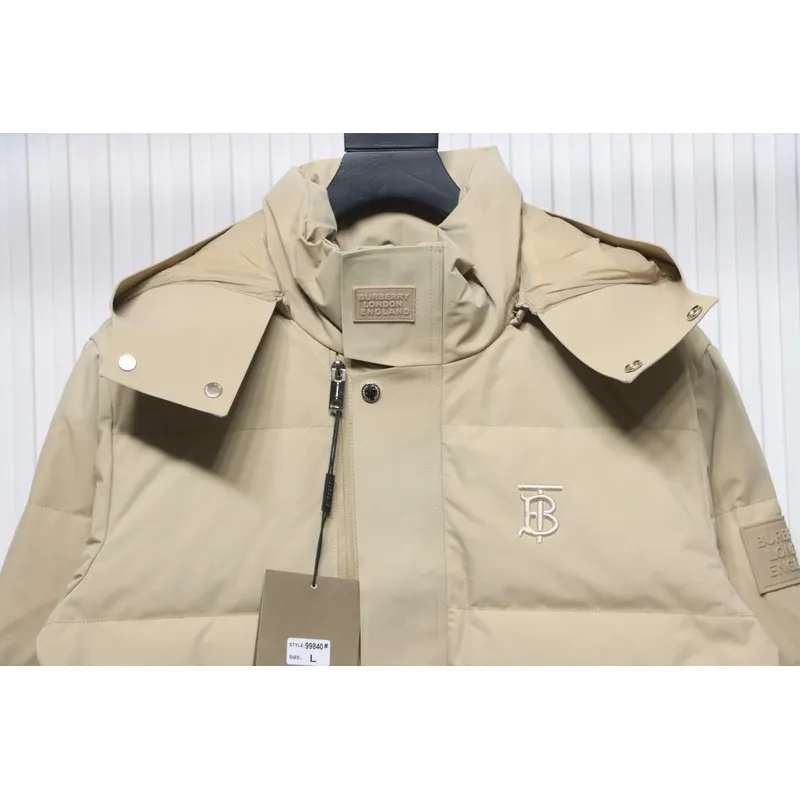 Burberry hooded down jacket Beige/Black