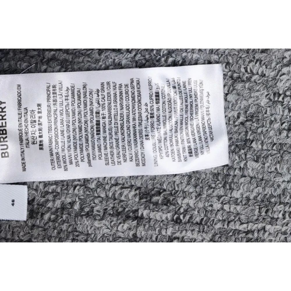 Burberry grey patchwork baseball jacket