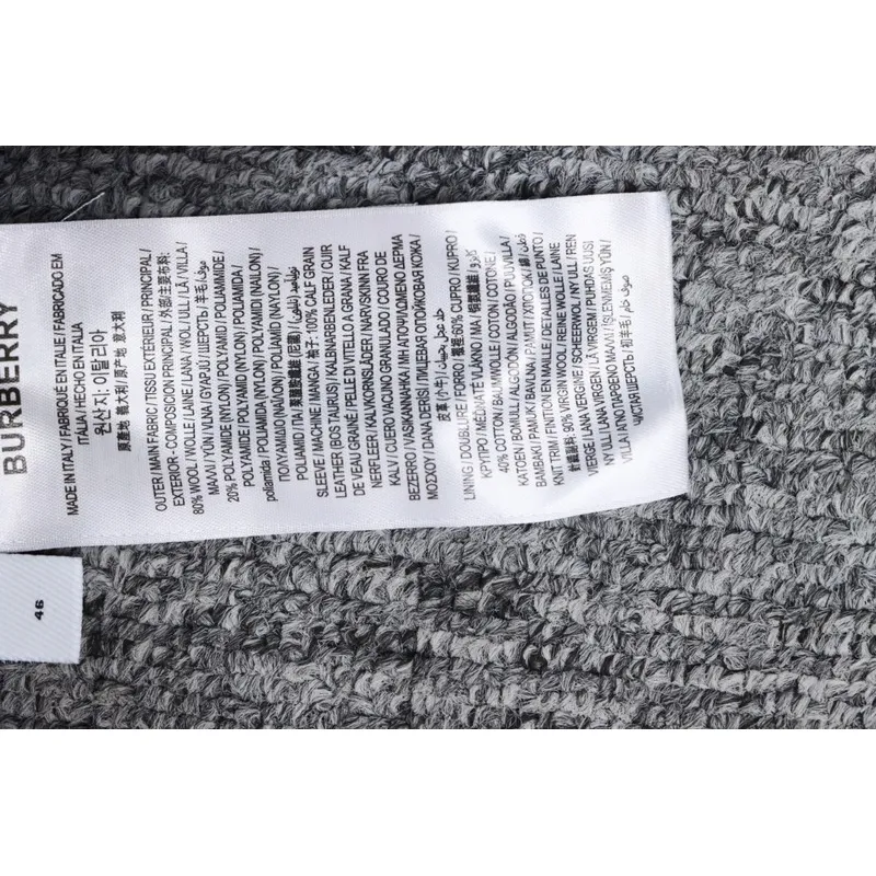 Burberry grey patchwork baseball jacket