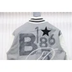 Burberry grey patchwork baseball jacket