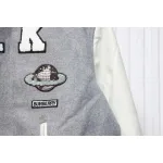 Burberry grey patchwork baseball jacket