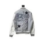 Burberry grey patchwork baseball jacket