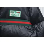 Gucci 22ss red and green ribbon down jacket
