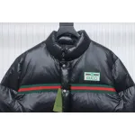 Gucci 22ss red and green ribbon down jacket