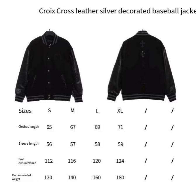 Chrome Hearts Cross Baseball Jacket