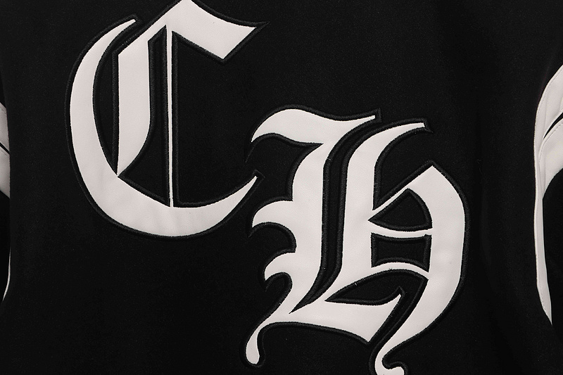 Chrome Hearts Classic Horseshoe Lambskin Baseball Jacket