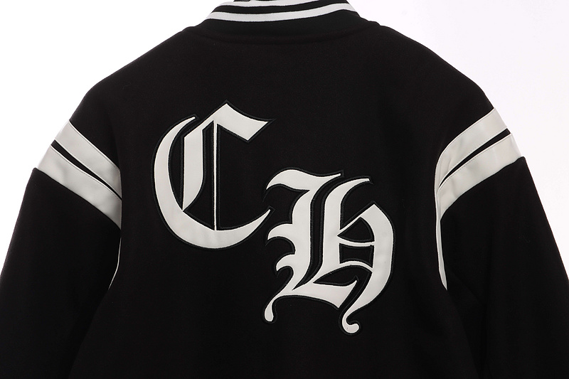 Chrome Hearts Classic Horseshoe Lambskin Baseball Jacket