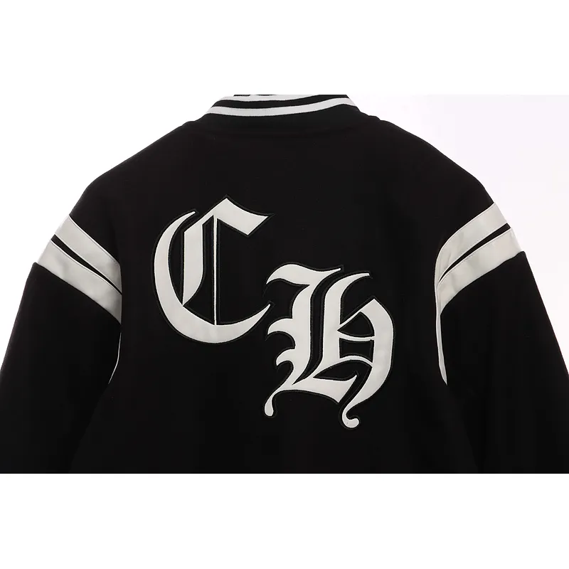 Chrome Hearts Classic Horseshoe Lambskin Baseball Jacket