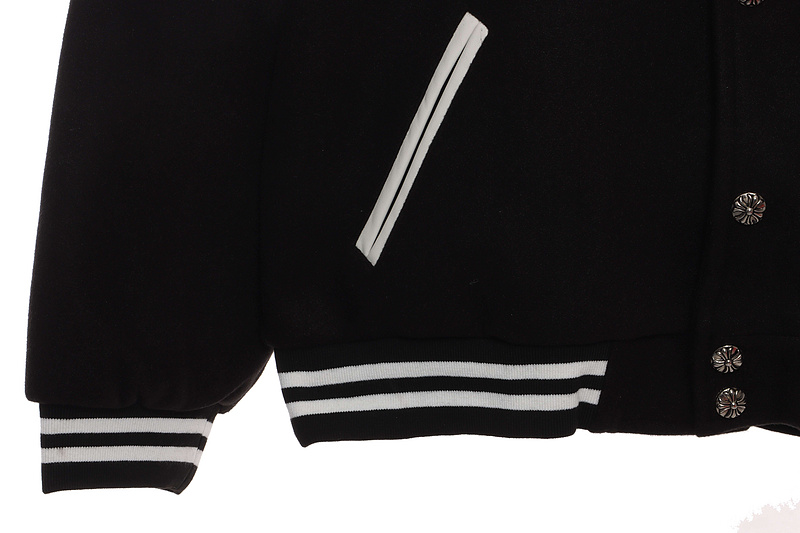 Chrome Hearts Classic Horseshoe Lambskin Baseball Jacket