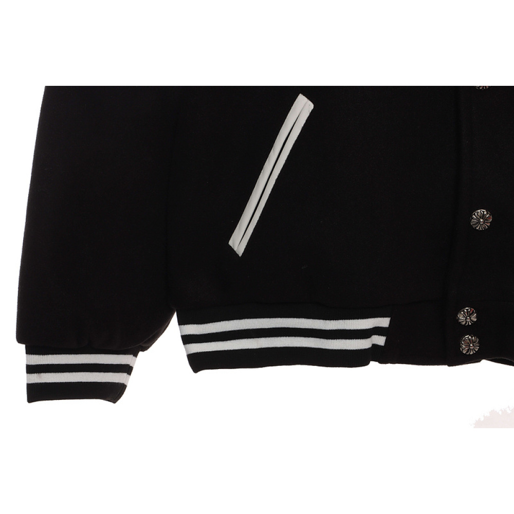 Chrome Hearts Classic Horseshoe Lambskin Baseball Jacket