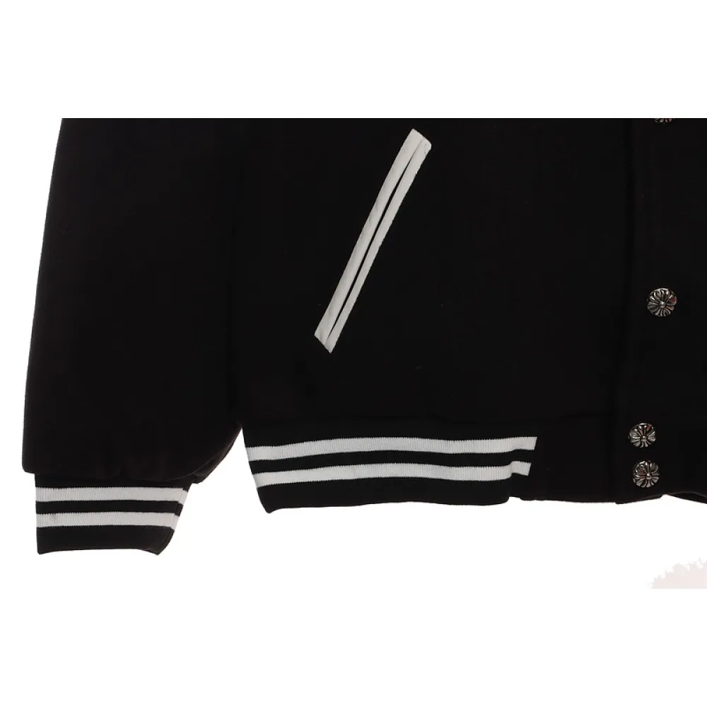 Chrome Hearts Classic Horseshoe Lambskin Baseball Jacket