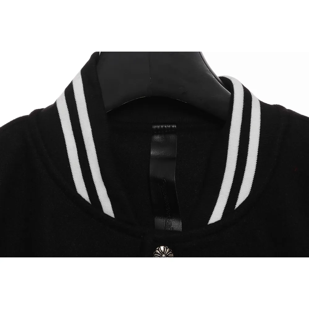 Chrome Hearts Classic Horseshoe Lambskin Baseball Jacket
