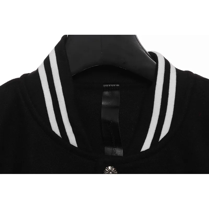 Chrome Hearts Classic Horseshoe Lambskin Baseball Jacket