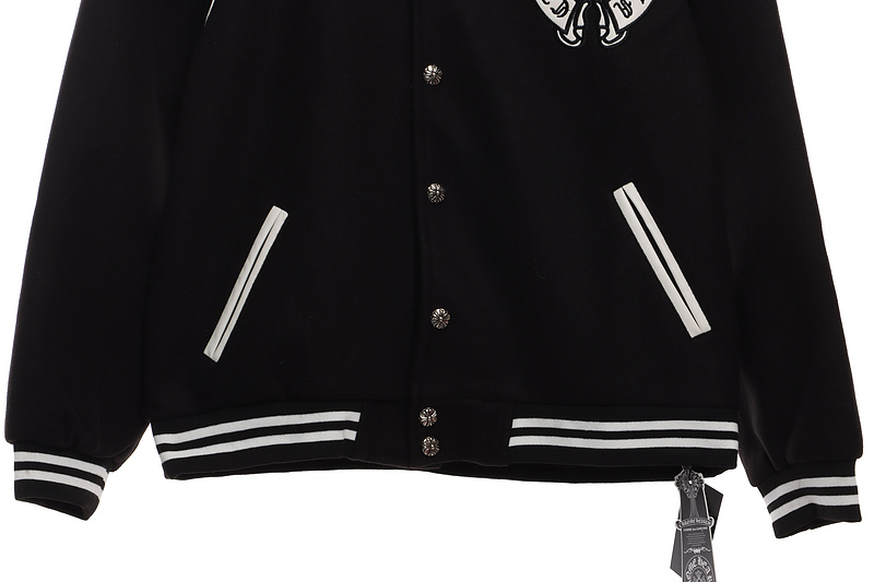 Chrome Hearts Classic Horseshoe Lambskin Baseball Jacket