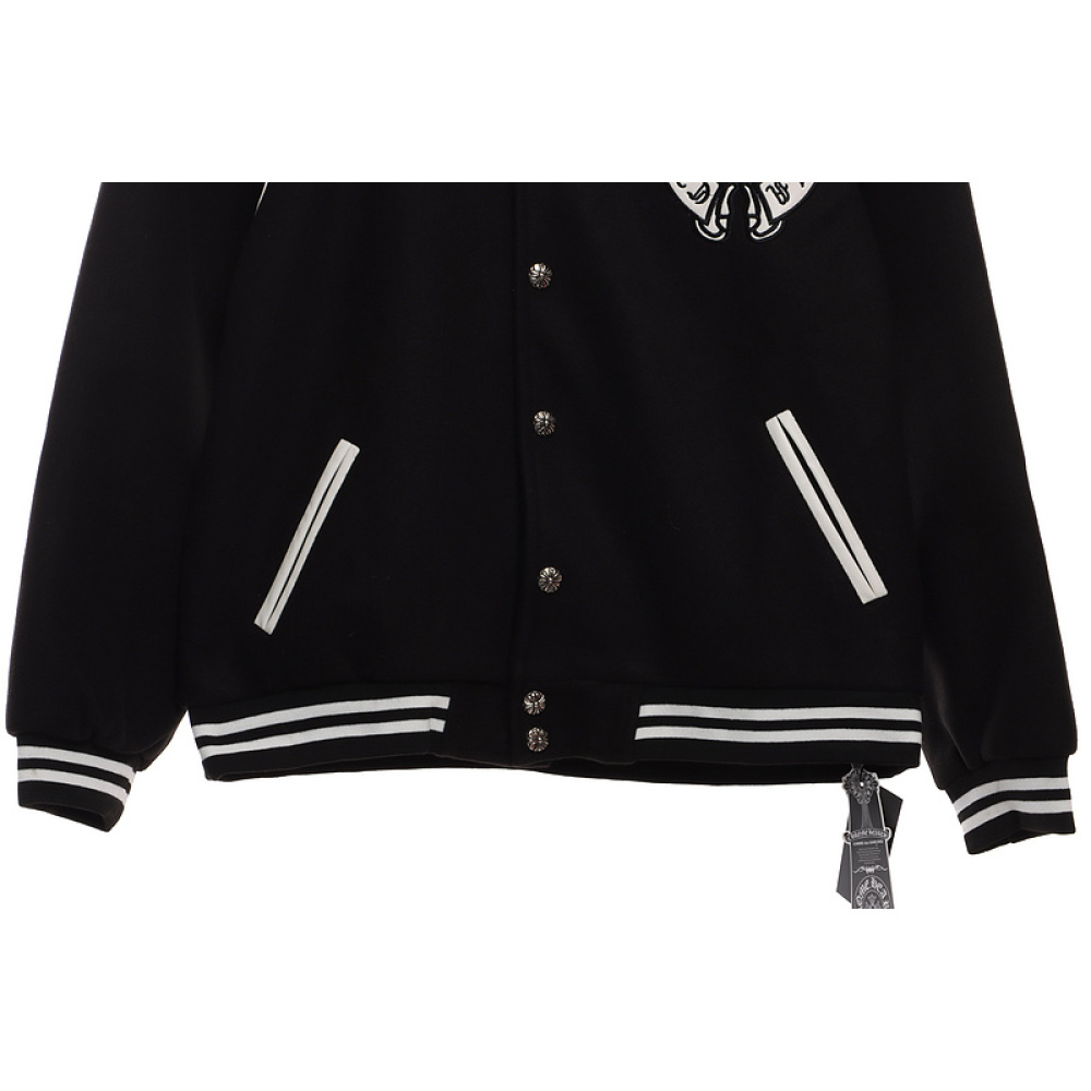 Chrome Hearts Classic Horseshoe Lambskin Baseball Jacket